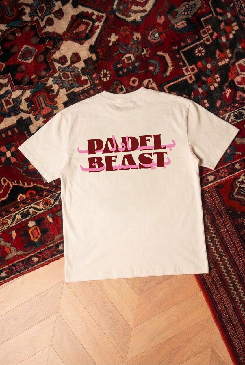 Arabic / English Tee (White/Pink)
