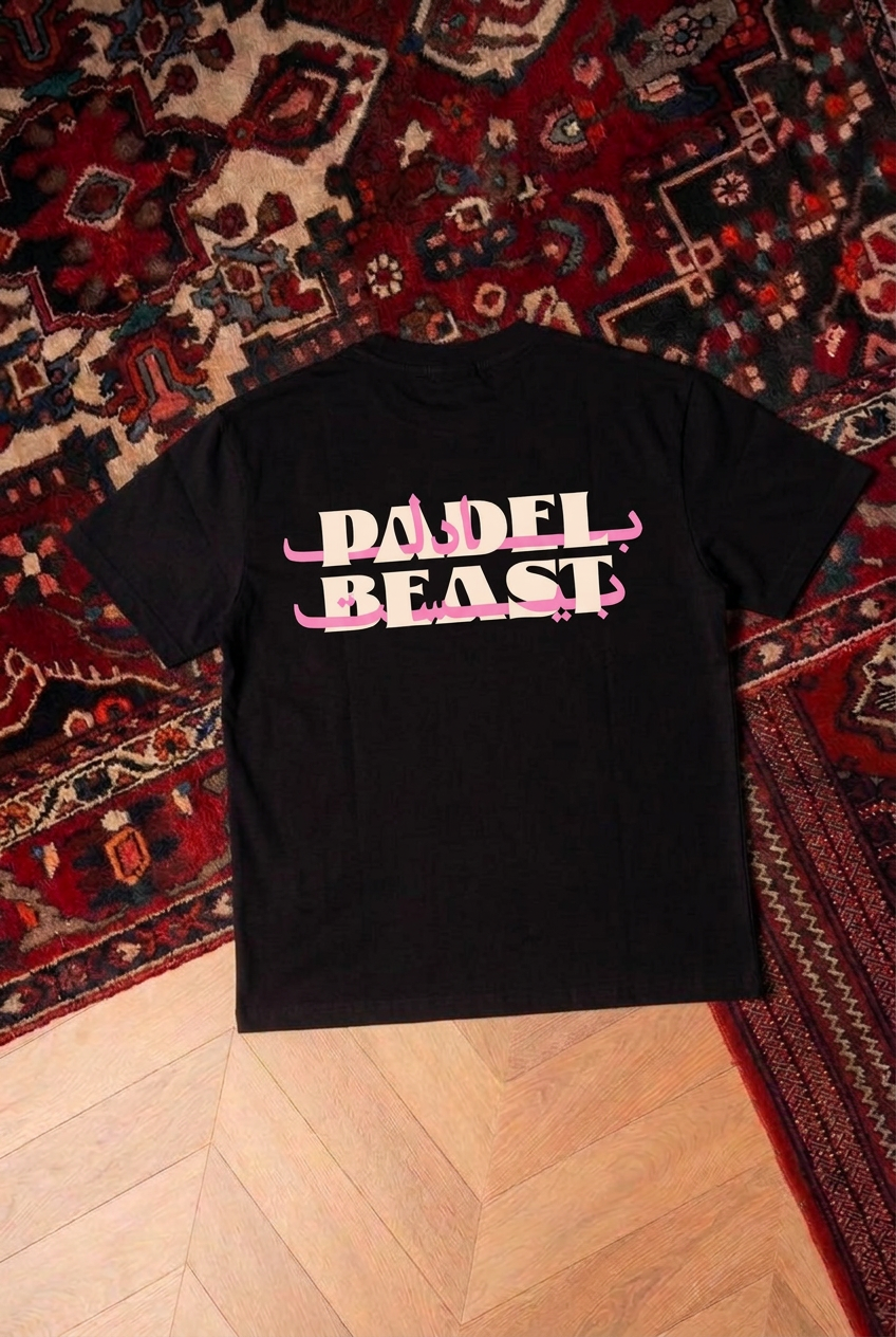 Arabic / English Tee (Pink/Red)