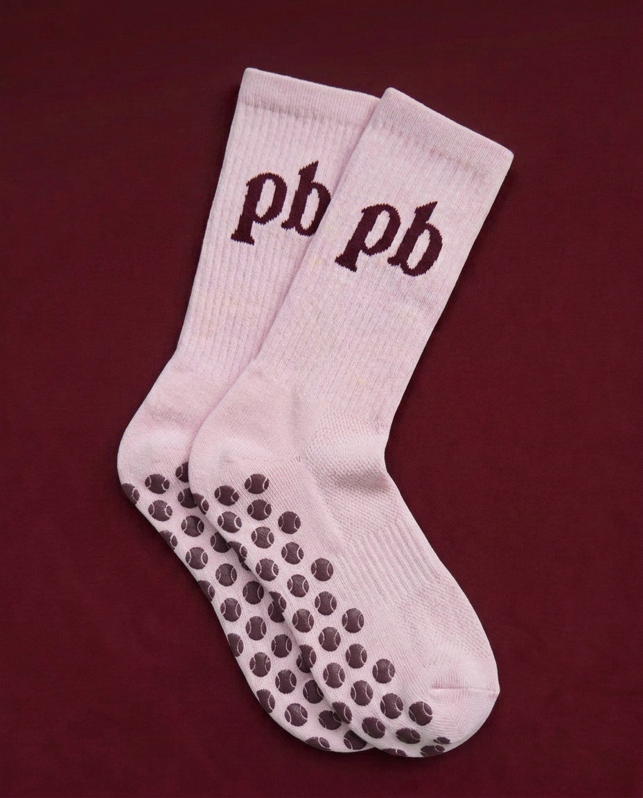 Padel Beast Pink Grip Socks
