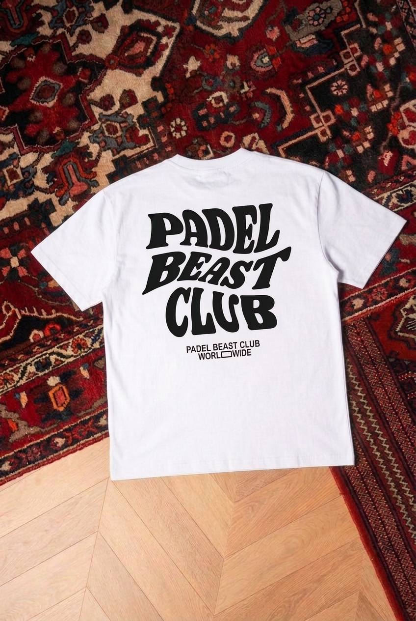 Padel Beast Club white T-shirt