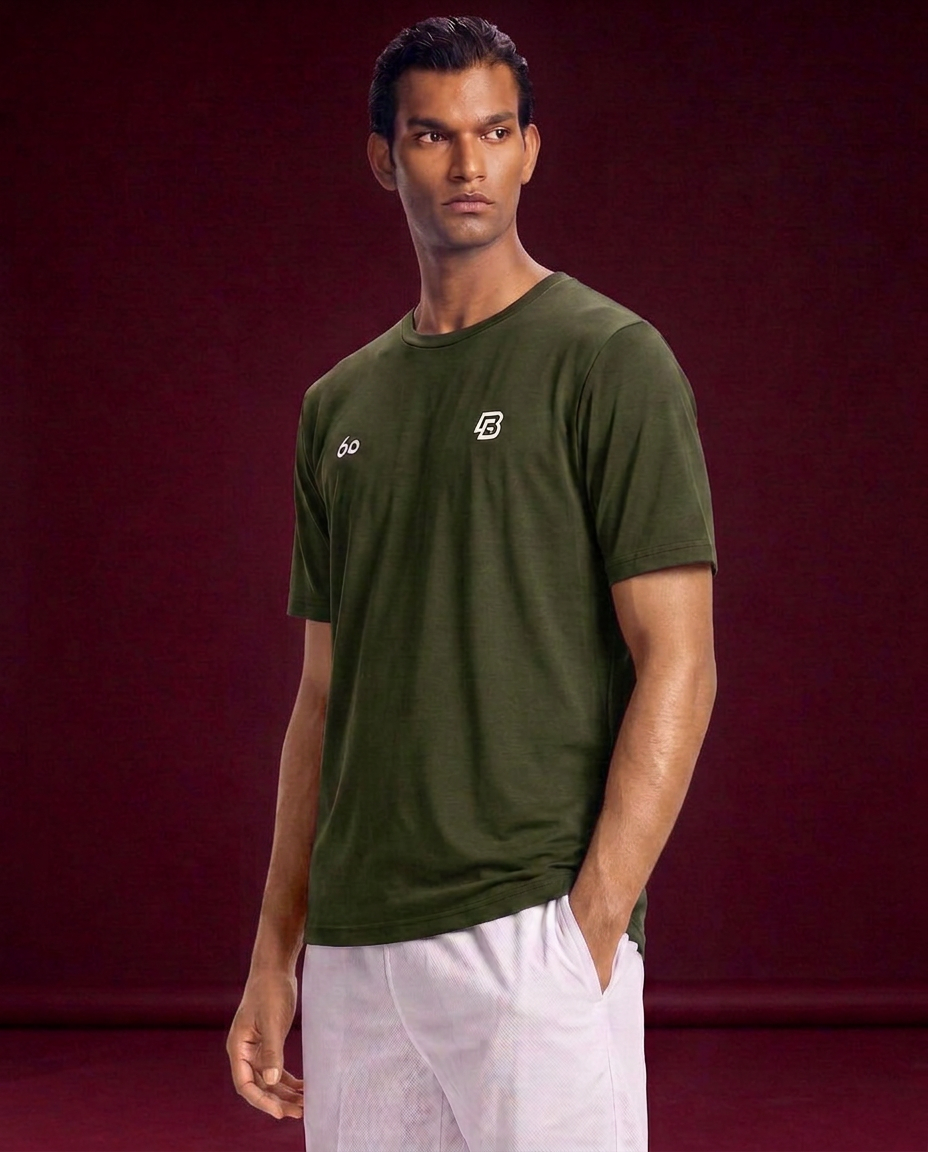 Padel Beast Six'o Performance Olive Green T-shirt