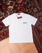 Padel Stole All My Money white tee front, new neck label and hangtag