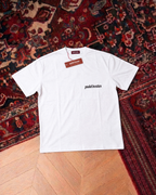 Padel Pretty Girls white tee front, black print, new neck label and hangtag