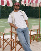 Padel Stole All My Money white tee - man front
