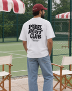 Padel Beast Club white tee - man back