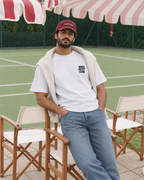 Padel Beast Club white tee - man front